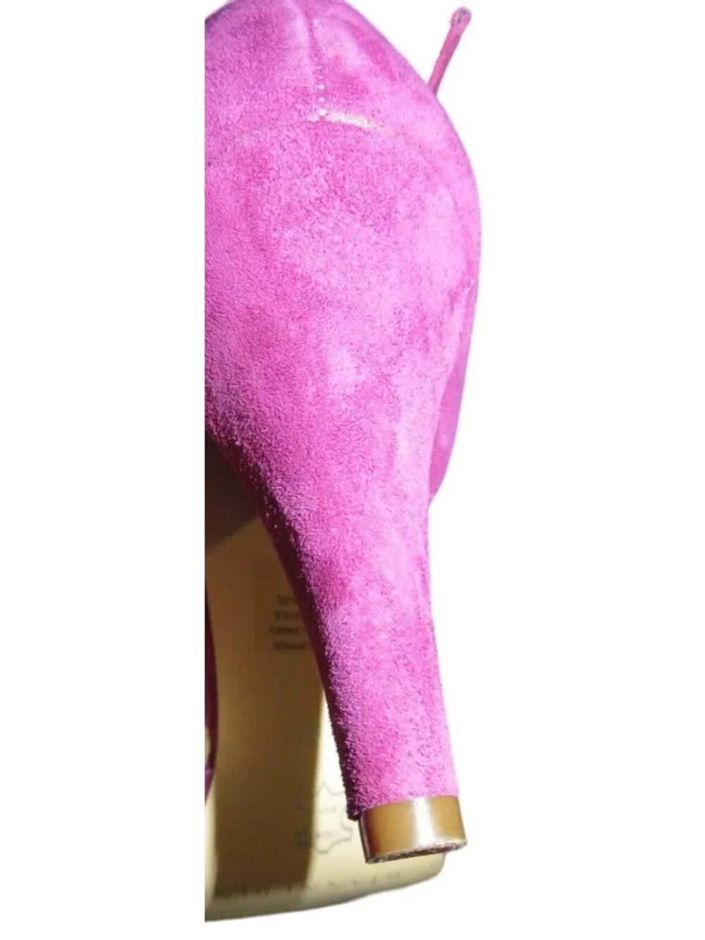 Gianni Bini Loren Amethyst Purple Italian Suede Leather Laser Cut Pumps Heels 8